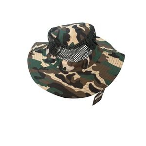 DF Camouflage Boonie Hat Mesh Breathable Fishing Hiking Sun Bucket Hat Camo NEW